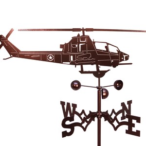 Hand Made Cobra Helicopter Weathervane New