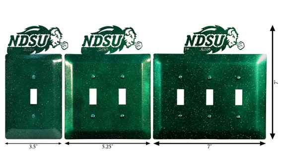 North Dakota State University NDSU Bison Light Switch Double Plate Cover