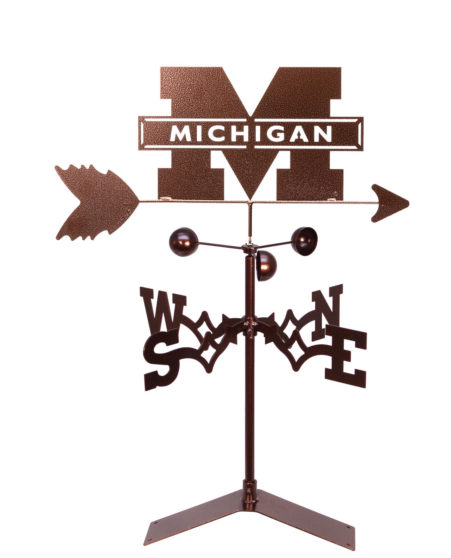 MICHIGAN WOLVERINES Mini Flower Pot Birdhouse Weathervane