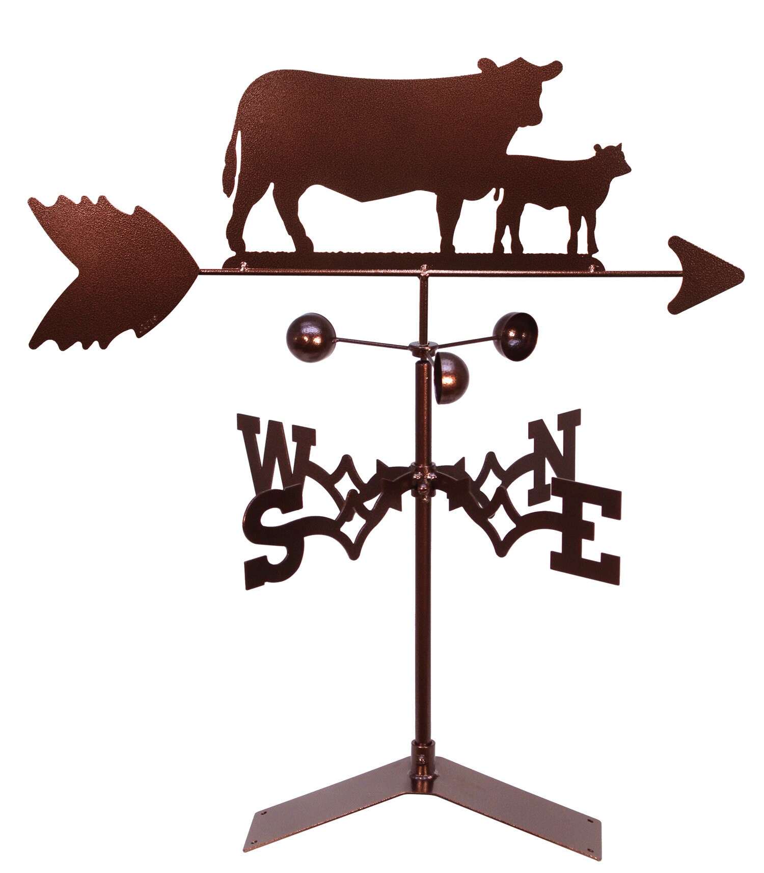 Cow & Calf Silhouette Steel Weathervane