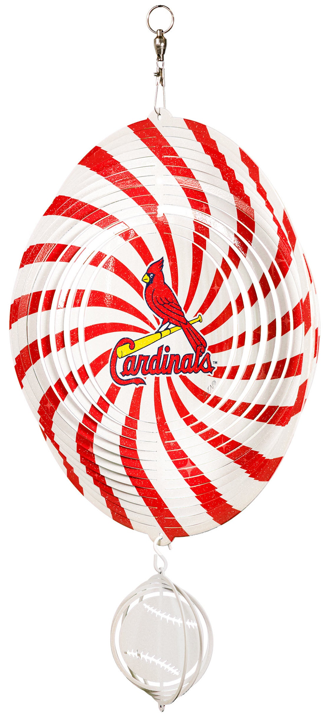 St Louis Cardinals Baseball Swirly Metal Wind Spinner Etsy