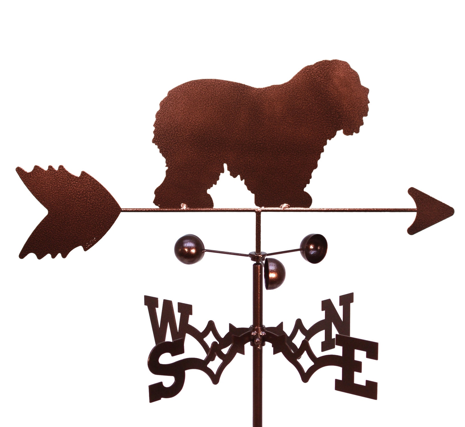 Hand Made Old English Sheepdog Dog Weathervane NEW