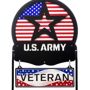 Armed Services US Army Metal Yard Sign