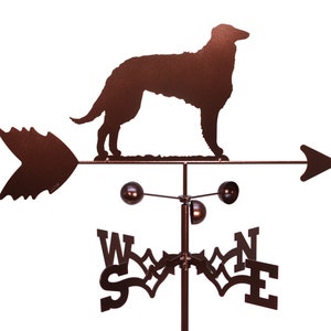 Hand Made Borzoi Dog Weathervane NEW