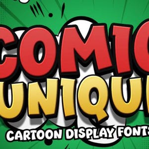 Comic Cartoon Font: Unique Display Font for Cricut, Procreate, Canva