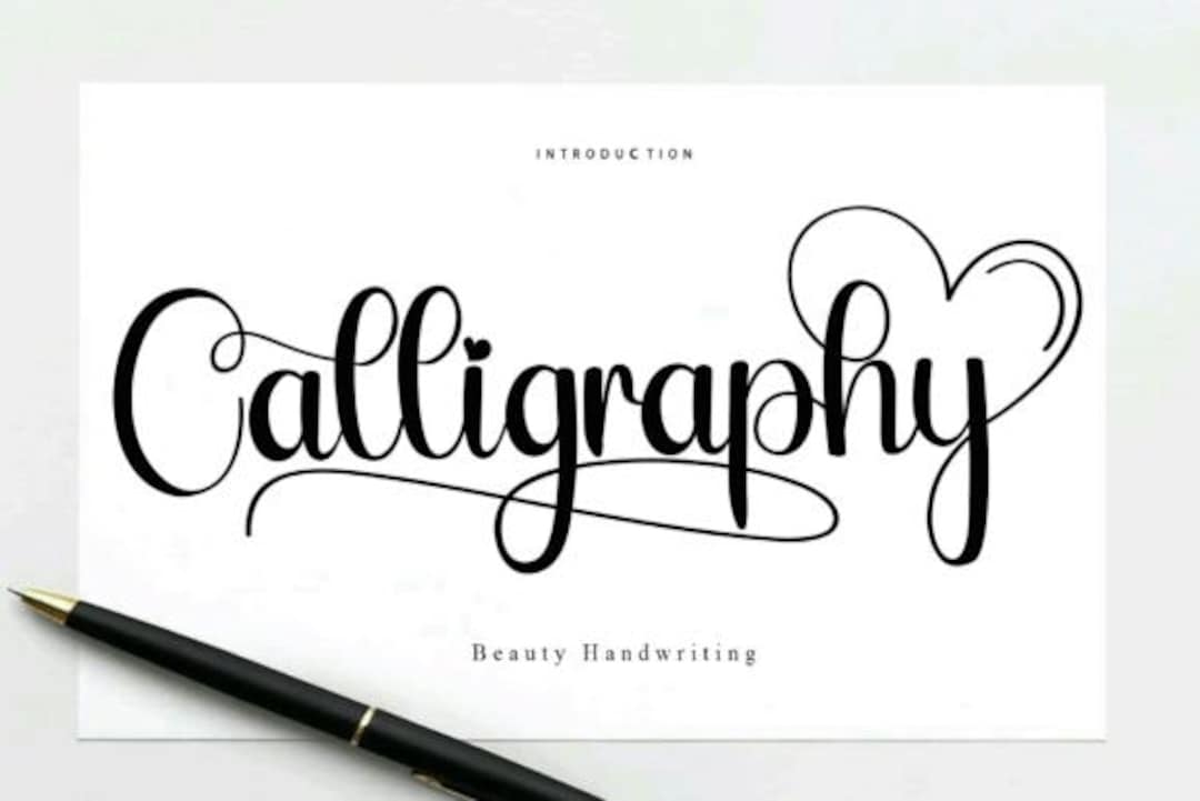 Calligraphy Script Font – Cursive Handwritten Style (svg, Eps, Pdf, Png ...