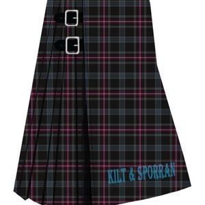 Hebridean Heather Tartan Kilt - Handmade Scottish Traditional Heavy Weight 8 Yard Kilt