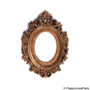 Set of 2 Retro Scrolling Gothic Style Open Back Vintage Style Frame for Cabochon or Cameo 39mm x 65mm 30mm x 40mm Silver Pink Gold Antique image 2