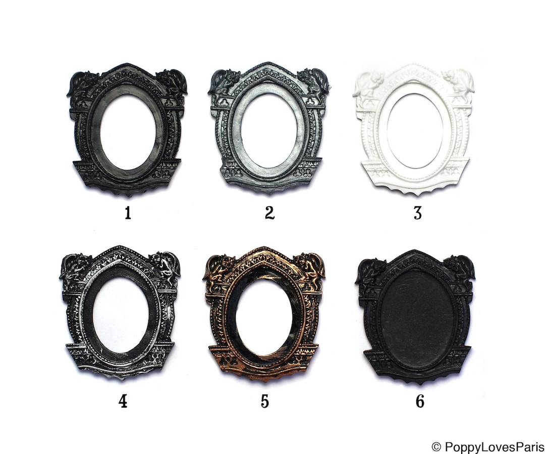 Set of 2 Gothic Gargoyle Open Back Vintage Style Frame 6 Color