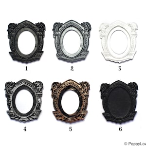 Set of 2 Gothic Gargoyle Open Back Vintage Style Frame 6 Color Choices for Cabochon....39mm x 65mm 30mm x 40mm image 1