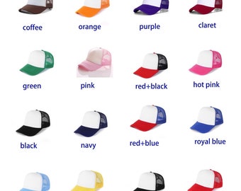 Blank Retro Trucker Hat DIY or Trucker Bar all colors Ships from US