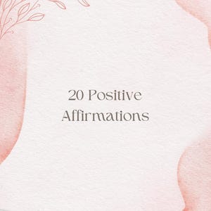 Cartões de afirmação positiva para impressão - Aquarela rosa