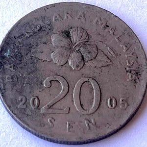 1993 Malaysia 20 Sen Coin
