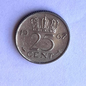Netherlands 25 Cents Juliana | Coin KM183 1950 - 1980