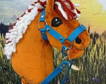 Adorable baby hobby horse Carrot with motley mane A5 super mini size.