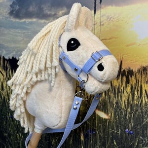 Baby hobby horse Haflinger with long mane. A5 super mini size.
