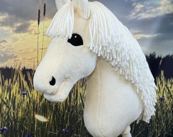Palomino Hobby Horse Artistic. Detachable Stick, Minky Fur size A4 or A3