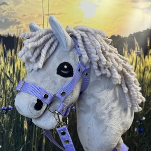 Baby hobby horse gray with thick mane A5 super mini size.