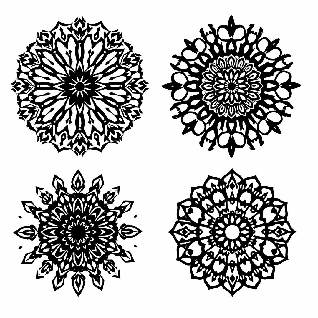 Simple Mandala SVG Cut File for Cricut PDF PNG Jpg Silhouette - Etsy