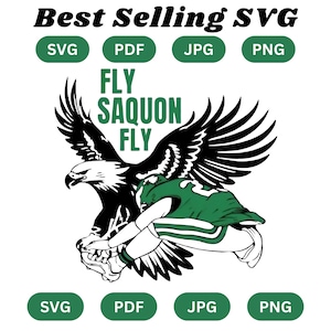 Fly Saquon Fly Eagles SVG: Game Day Shirt Design (Digital Download)
