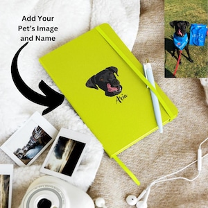 Journal personnalisé pour animal de compagnie, Journal personnalisé avec images d'animal de compagnie, Carnet d'images de chien personnalisé, Carnet d'images de chat personnalisé, Carnet cartonné