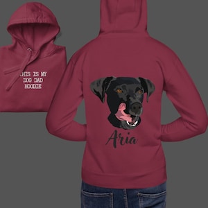 This Is My Dog Dad Hoodie, Personalized Dog Dad Hoodie, Embroidered Dog Face Hoodie, Premium Custom Dog Name Hoodie, Dog Printed On Hoodie