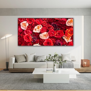 Rose Garden Canvas Print: Romantic Floral Wall Art