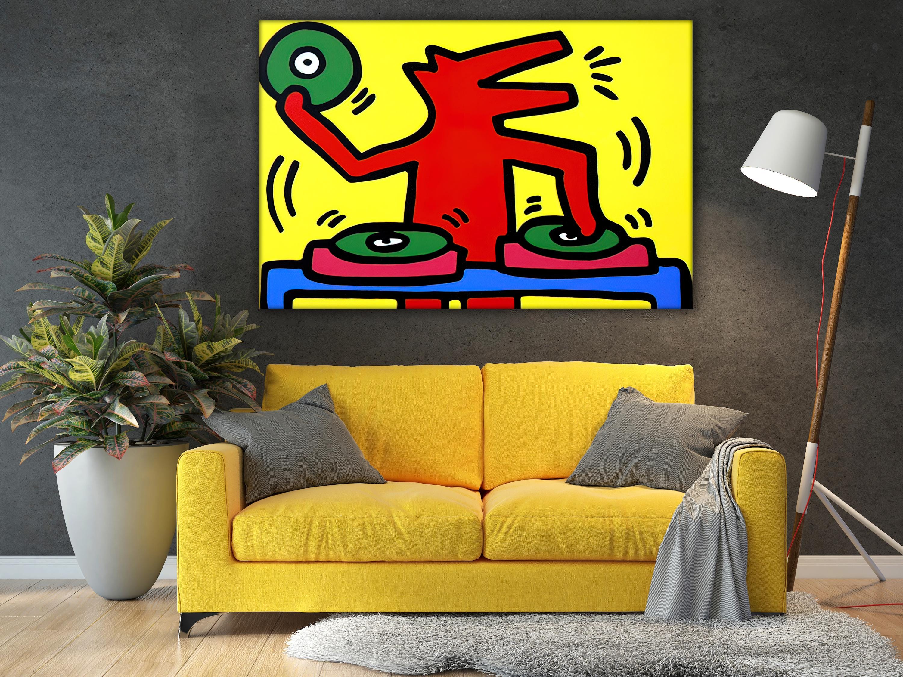 Amazon | ポスター キース ヘリング Homo Decorans 1985 額装品