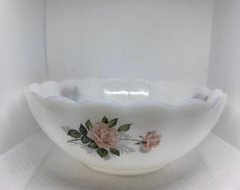 Vintage Arcopal Milk Glass Bowl