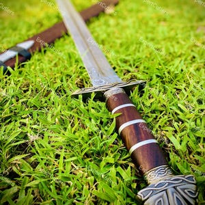 Hand Forged Damascus Steel Viking Sword, Custom Handmade Damascus Steel Sword, Medieval Sword, Viking Sword, Best Anniversary Gift For Him