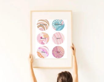 Indigenous Classroom Birthday Chart, Editable Display (Digital Download)