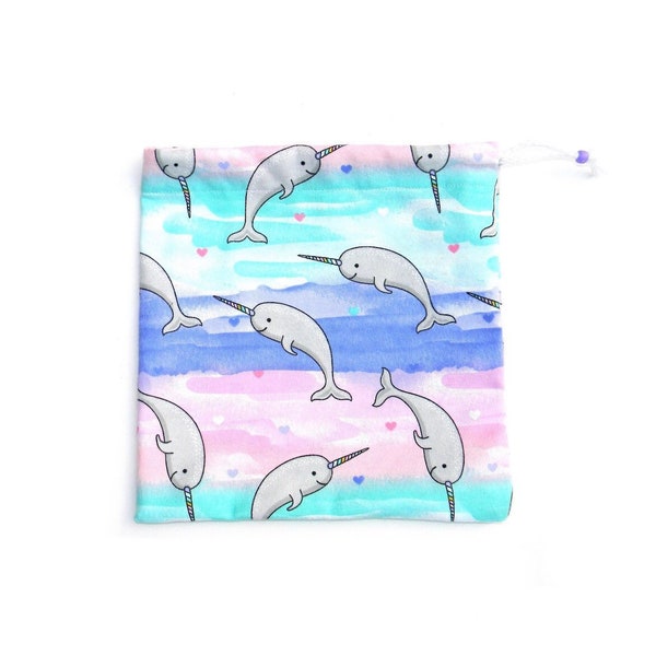 Gymnastics Grip Bag - Narwhals - Pastel