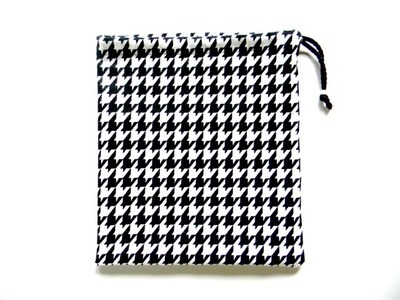 LAST CHANCE Gymnastics Grip Bag or Gift Bag Houndstooth Blue Black