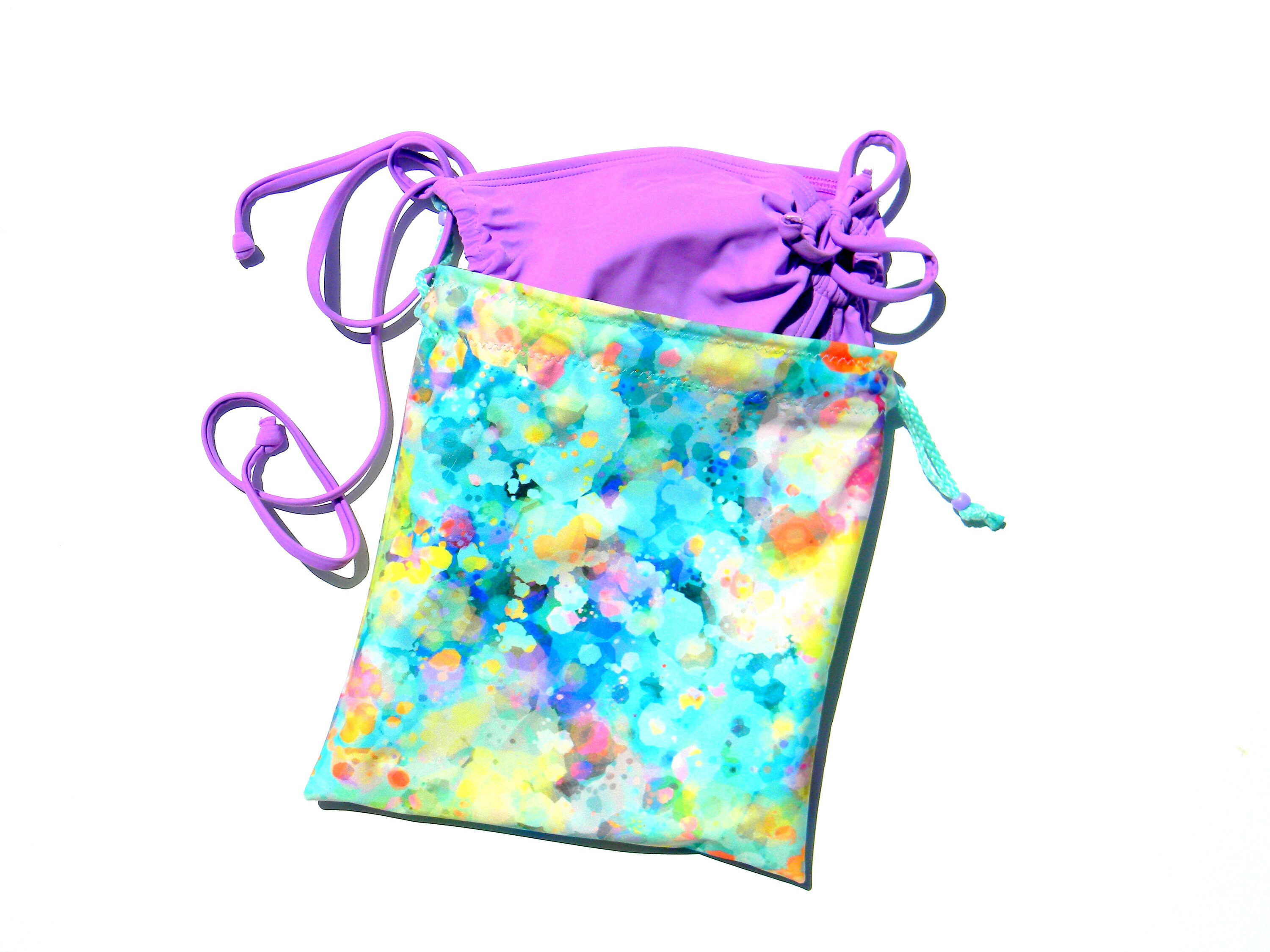 Swimsuit Wet Bag Waterproof Pastel Confetti Small Etsy
