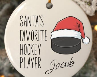 Adorno personalizado de hockey, Adorno de hockey sobre hielo, Adorno personalizado de jugador de hockey, Regalo para jugador de hockey, Para amantes del hockey sobre hielo, Recuerdo de hockey