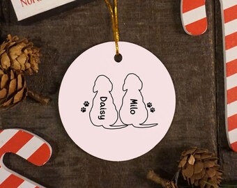 Adorno de perro salchicha personalizado, adorno de acuarela para mascota, adorno de perro personalizado, adorno con foto de mascota, regalo para amantes de los perros, adorno de mascota con nombre