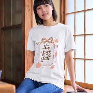 Het is herfst, png PNGEgg | Coquette Preppy Herfst, PNG | Groovy retro seersucker-lijst | Girly grillige herfstsublimatie 2025