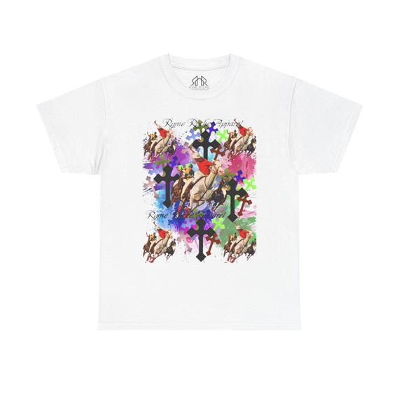 Artistic Horse Rider Tee, Colorful Men's Graphic Shirt, Equestrian Gift, Fun Casual Wear, Unique Art Tee, Birthday Present