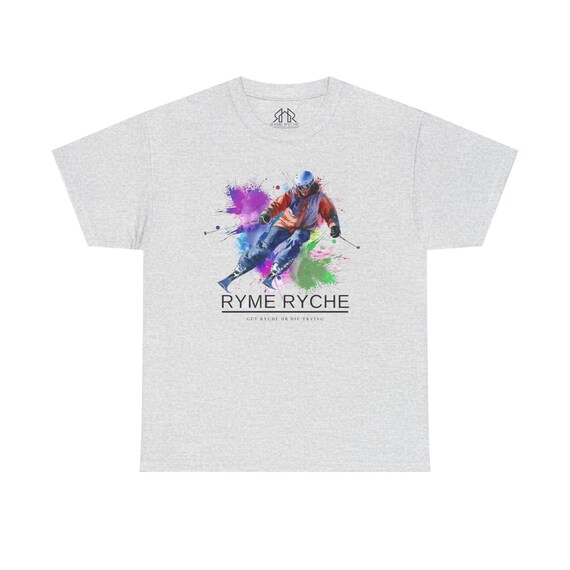 Grey Sky RR Ski Tee, Perfect for Winter Sports, Gift for Ski Lovers, Unisex Cotton T-Shirt, Casual Outdoor Wear, Skiing Enthusiasts