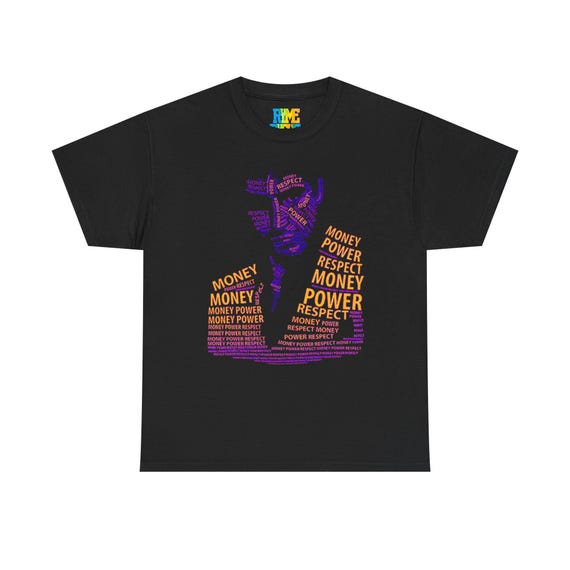 Tony Montana Heavy Cotton Tee, Motivational Shirt, Money Power Respect Graphic Tee, Gift for Him/Her, Perfect for Events