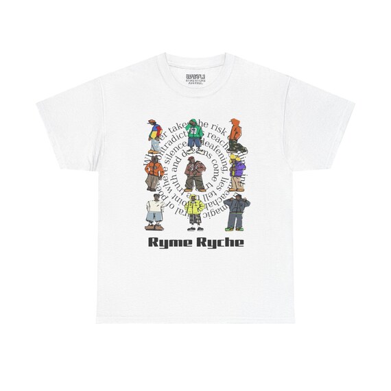 Ryme Ryche Unisex Heavy Cotton Tee, Urban Streetwear Shirt, Graphic Tee for Music Lovers, Casual Everyday Wear, Gift for Friends