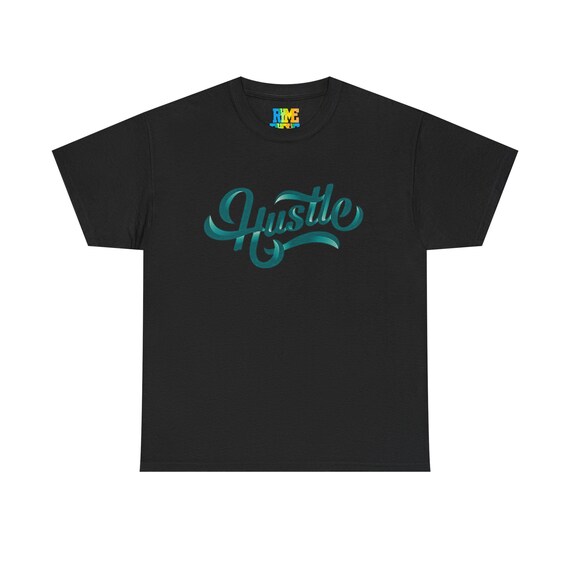 Hustle Unisex Heavy Cotton Tee, Motivational Shirt, Casual Wear, Gift for Entrepreneurs, Daily Inspiration