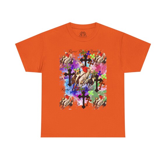Artistic Horse Rider Tee, Colorful Men's Graphic Shirt, Equestrian Gift, Fun Casual Wear, Unique Art Tee, Birthday Present