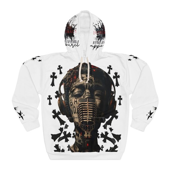 White mahogany Moscato Pullover Hoodie - Music Inspired, Streetwear, Gift for Music Lovers, Birthday & Holidays