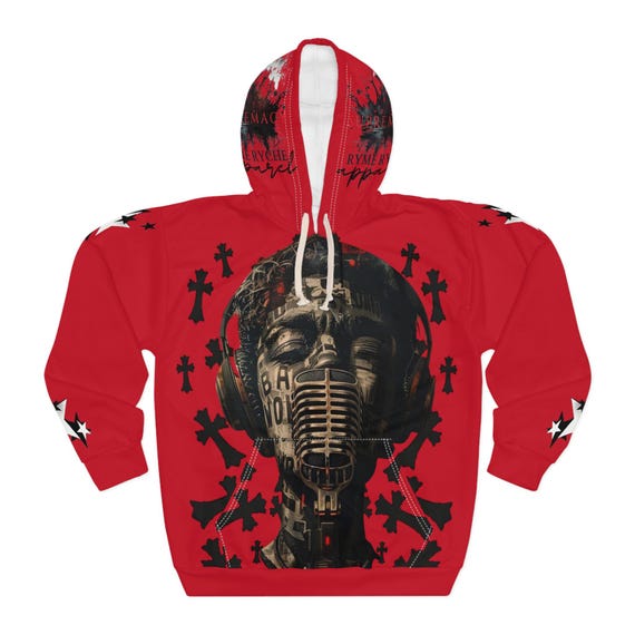 Cherry Red Moscato Pullover Hoodie - Music Inspired, Streetwear, Gift for Music Lovers, Birthday & Holidays