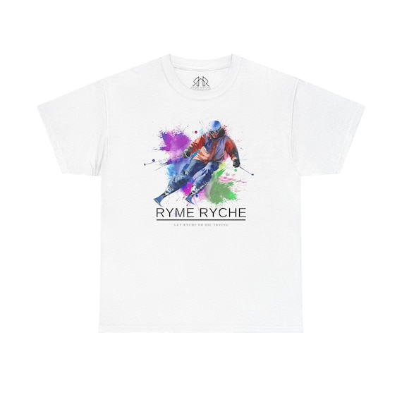 White Clouds RR Ski Tee, Perfect for Winter Sports, Gift for Ski Lovers, Unisex Cotton T-Shirt, Casual Outdoor Wear, Skiing Enthusiasts