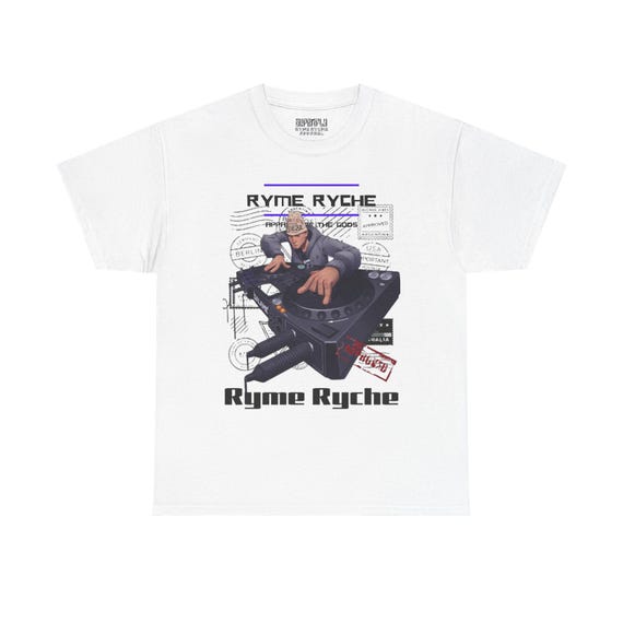Ryme Ryche Unisex Heavy Cotton Tee, Music Lover Gift, Streetwear Style, Retro Vibe, Festival Fashion, Unique Graphic Tee