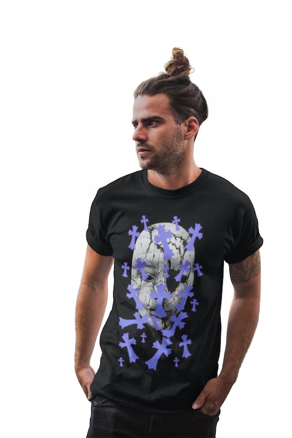 Artistic Unisex Heavy Cotton Tee, Trendy Graphic T-Shirt for Casual Wear, Unique Gift, purple, Streetwear Fashion, Summer Outing