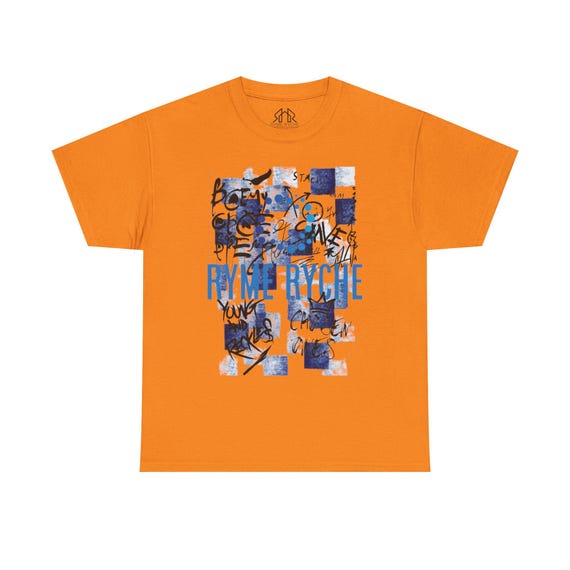 Orange RR Chosen ones Heavy Cotton Tee | Relaxed Streetwear, Gift for Art Lovers, Casual Fashion, Summer Wear, Graphic Tee