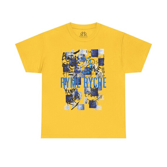 Yellow RR Chosen ones Heavy Cotton Tee | Relaxed Streetwear, Gift for Art Lovers, Casual Fashion, Summer Wear, Graphic Tee